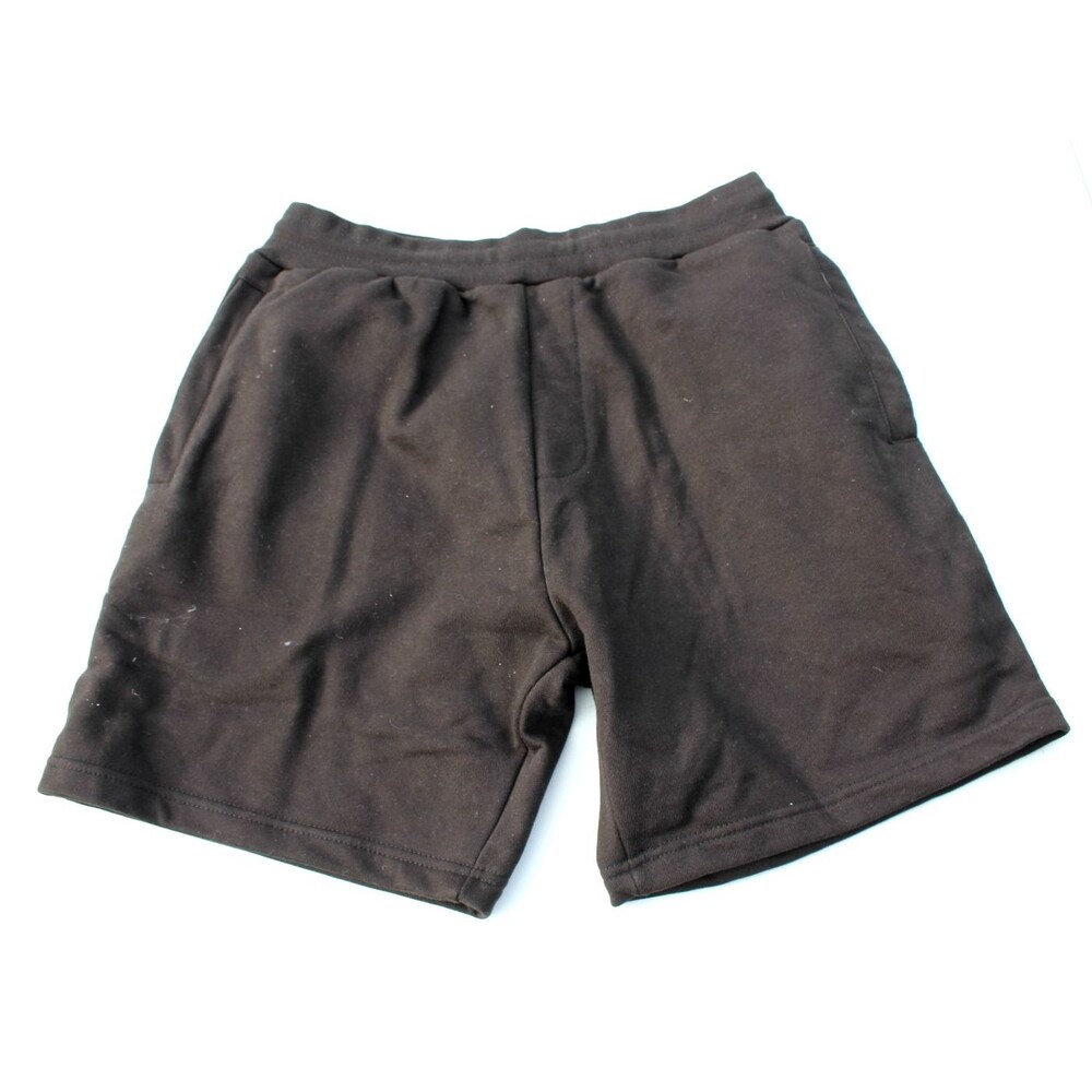 NEW Market Black Graphic Print Drawstring Elastic Waist Mens Shorts Size MEDIUM